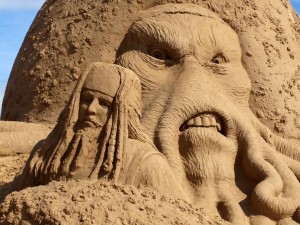 Pirates of the Caribbean at Weston sand sculpture festival
