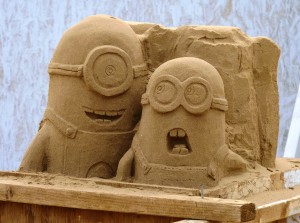 Minions at Weston sand sculpture festival