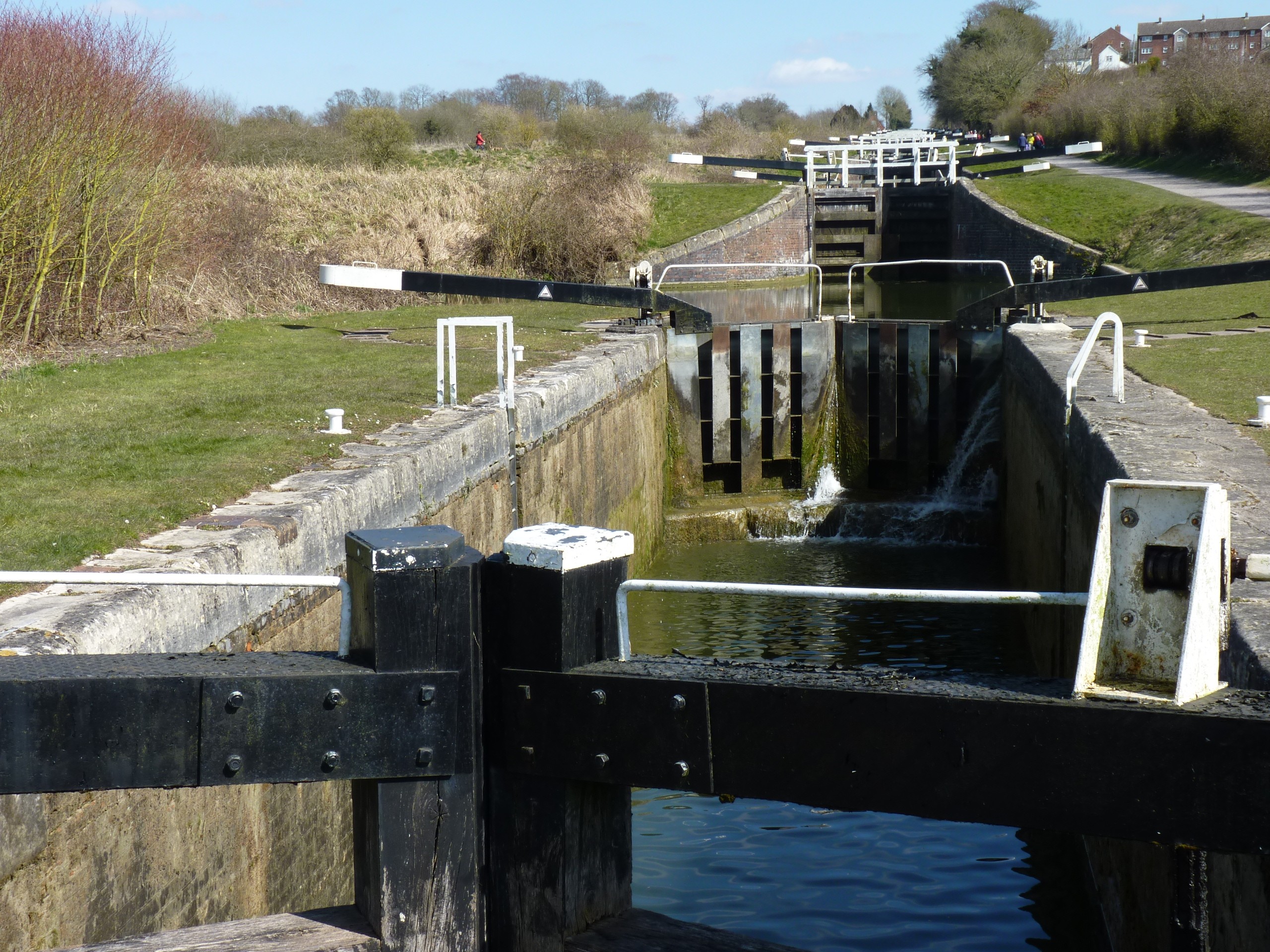 Down and up the Caen Hill Locks, Wiltshire.