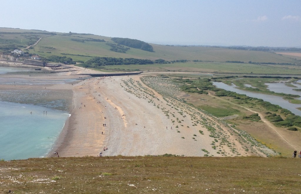 View back down over the beach