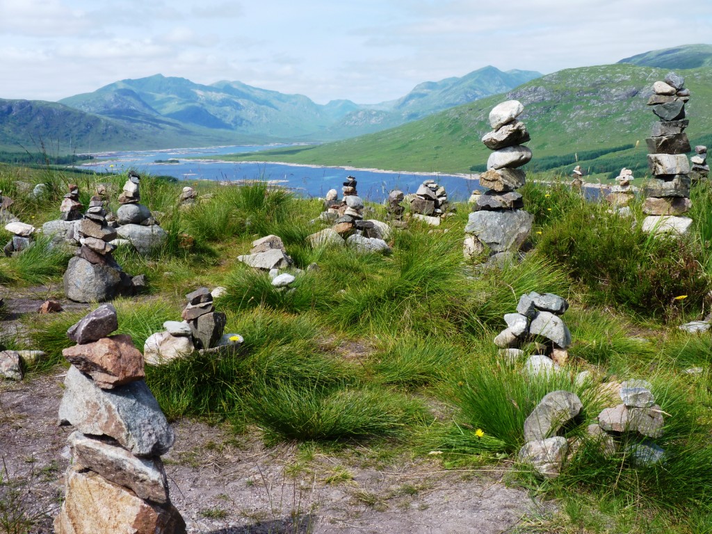 Cairns at Loch Garry