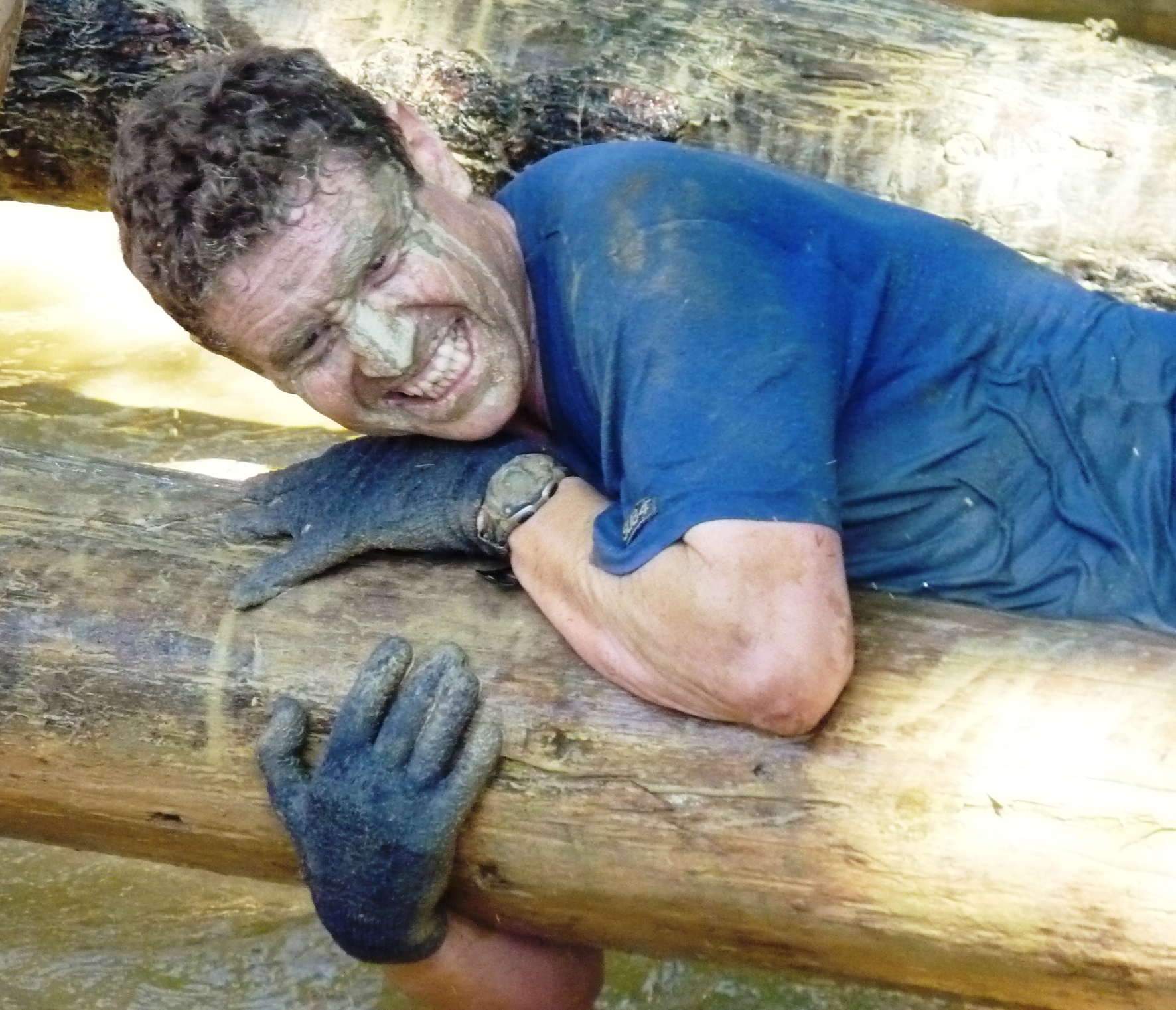 A mud bath at the Nuts Challenge, Dorking, Surrey A family day out