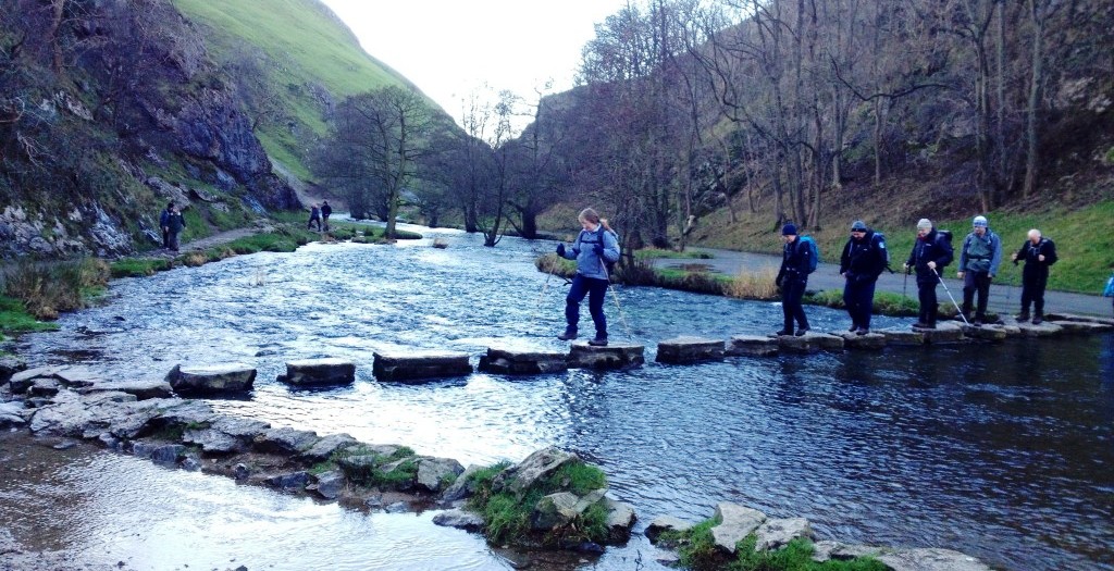 Stepping stones over the River Dove