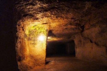Inside Beer Quarry caves