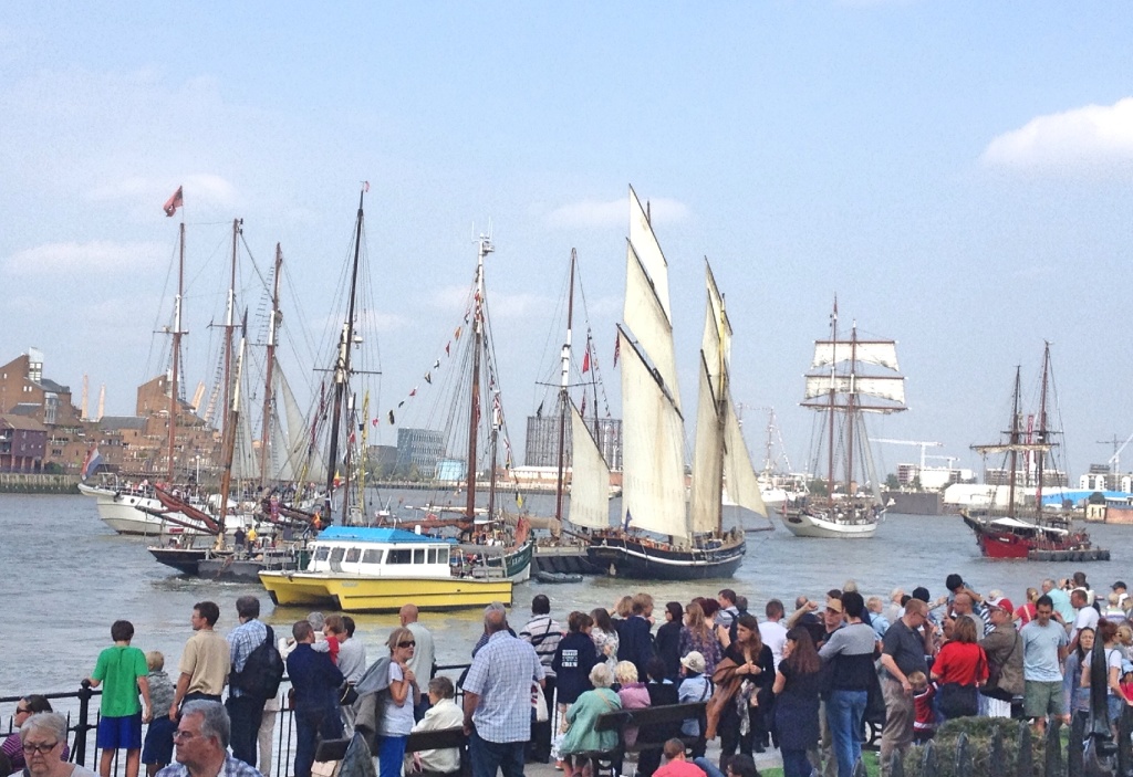 Viewing the tall ships at Greenwich