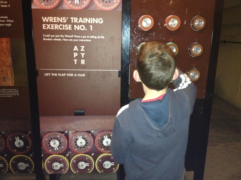 Completing the Wrens' training exercise, Bletchley Park
