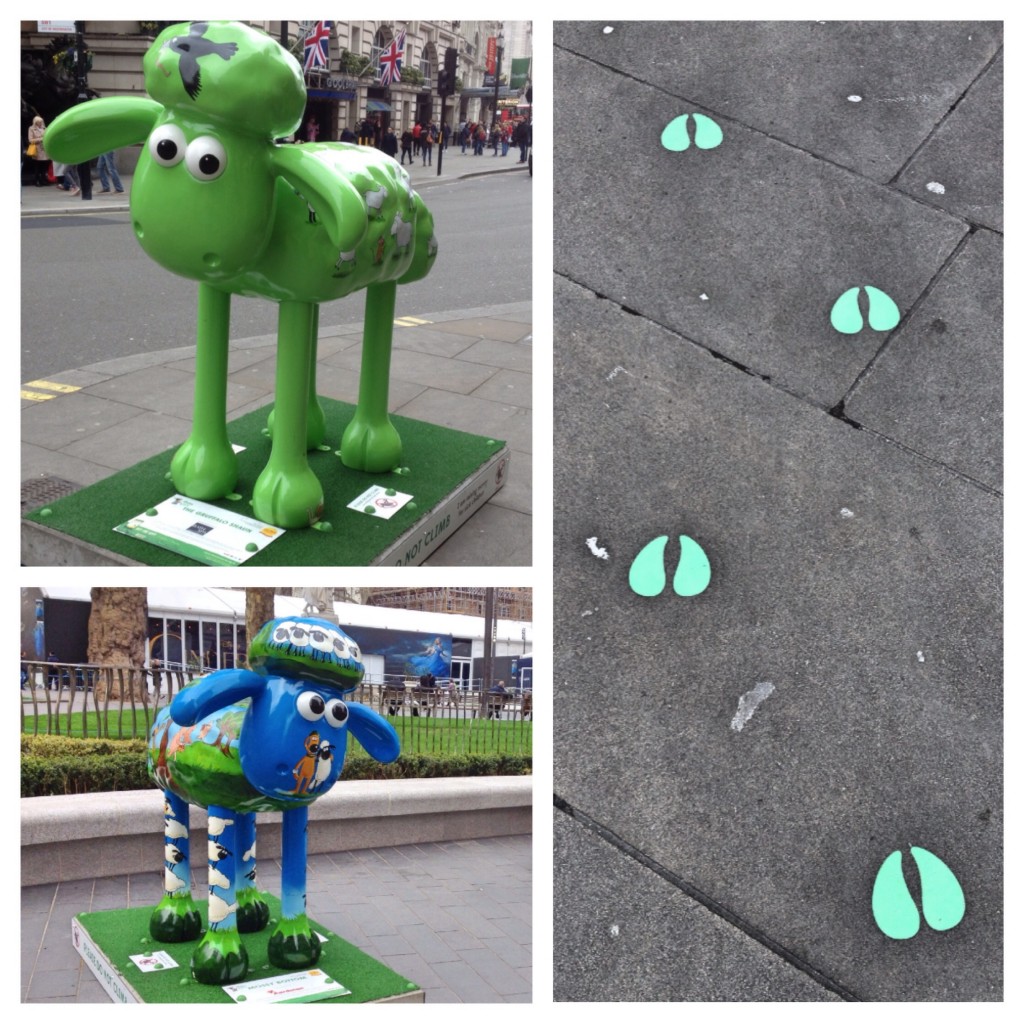 The Gruffalo Shaun, Picadilly Circus and Mossy Bottom, Leicester Square Gardens