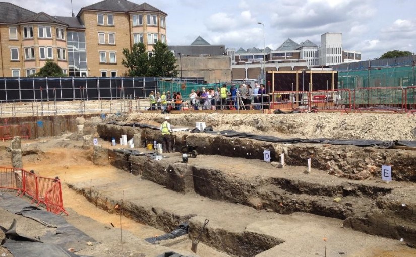 The new and the old, Westgate dig, Oxford