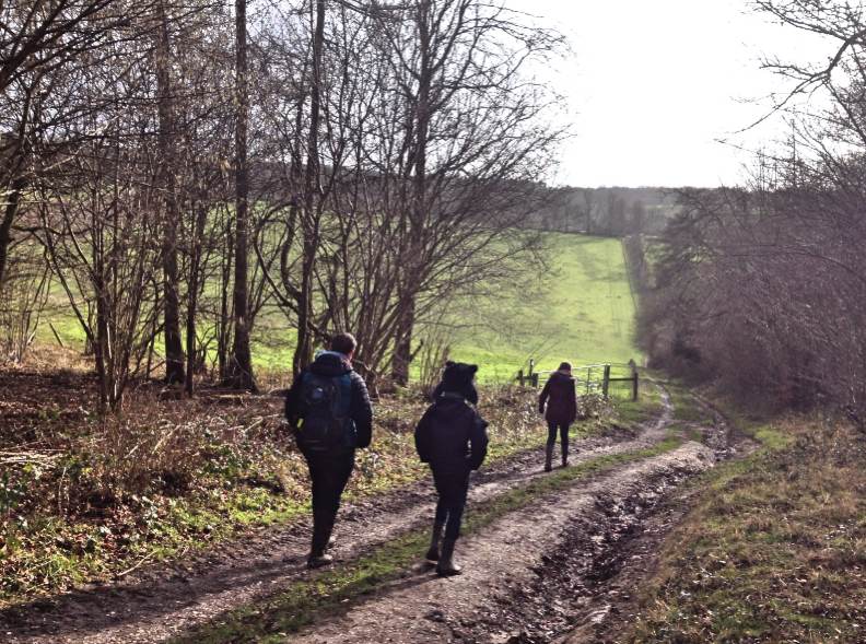 Walking the Ridgeway near Swyncombe