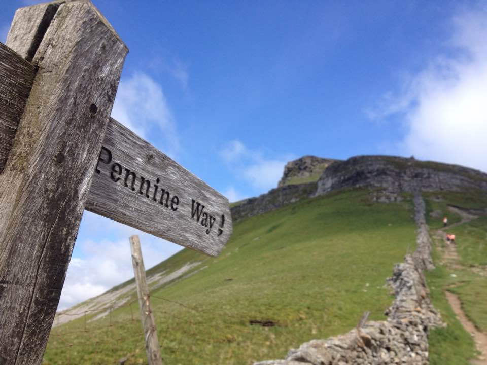 Following the Pennine Way up Pen-y-Ghent