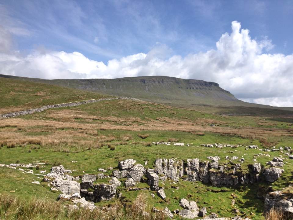 Looking back up to Pen-y-Ghent, Yorkshire