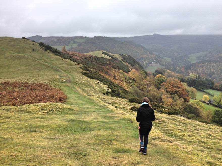 Walking Velvet Hill, near Llangollen