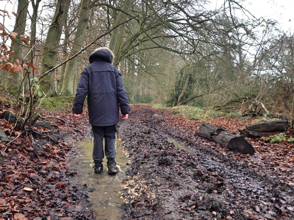 Muddy walks in the wood, near Aldworth