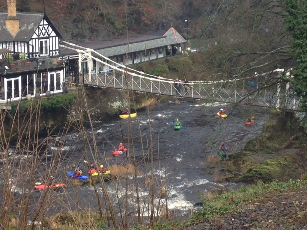 Kayakers on the River Dee, Llangollen