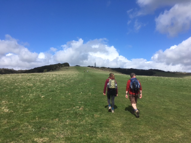 Climbing Butser Hill, Queen Elizabeth Country Park