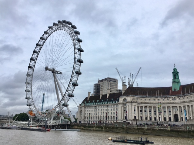 The London eye, from the Thames