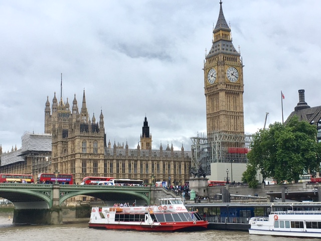 Houses of Parliament, from the Thames, London