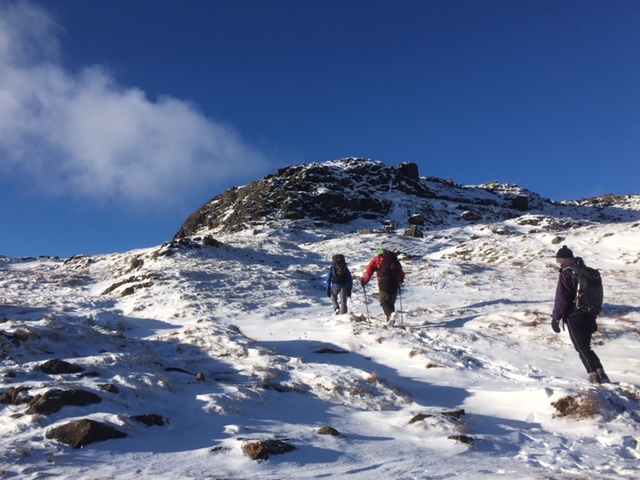 Heading to the summit of Sergeant Man, Lake District