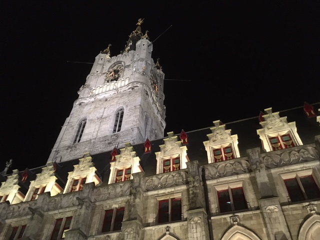 Ghent belfry at night