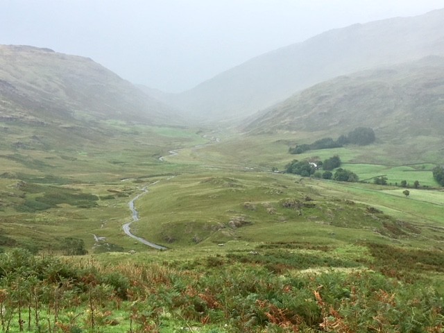 View over Hardknott Pass