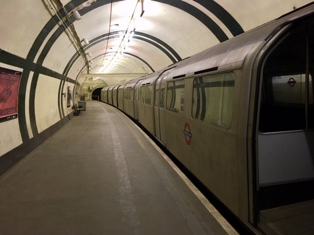 Western platform, Aldwych underground station