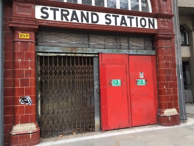 Entrance to Aldwych (Strand) Station