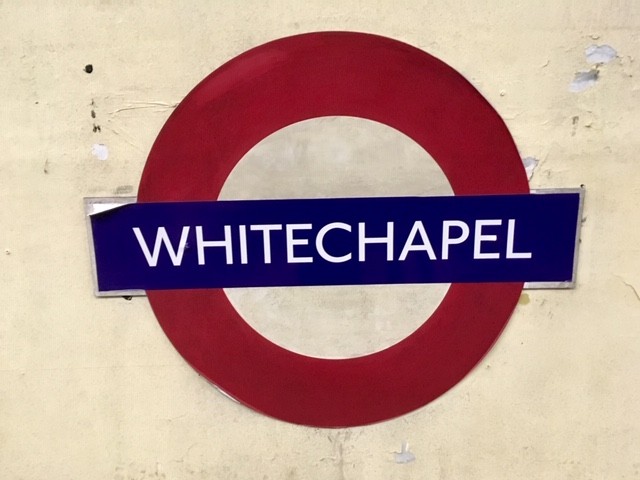 Whitechapel sign - in Aldwych