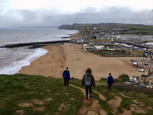 Walking back down to West Bay