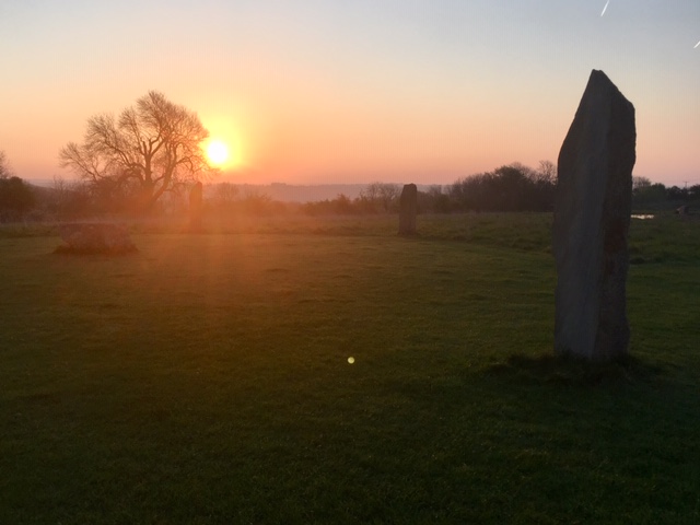 Thistledown stone circle at sunrise