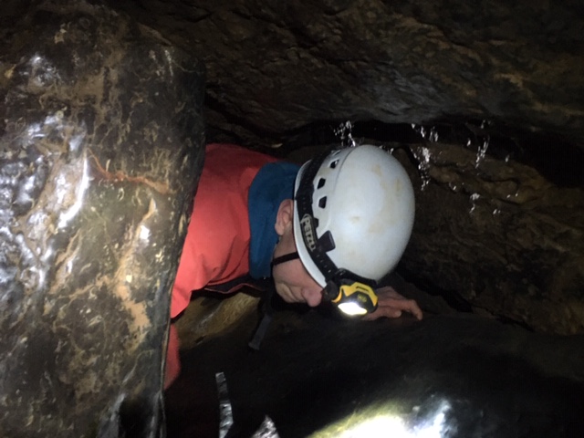 Caving in Goatchurch Cavern, Mendip Hills